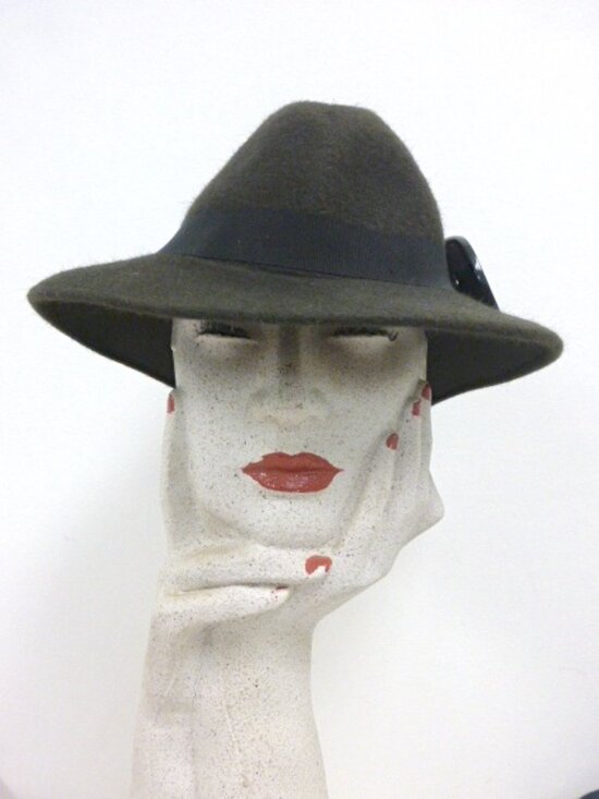 DOLCE & GABBANA dark gray felt hat fedora cloche made in Italy M NWT main image 6